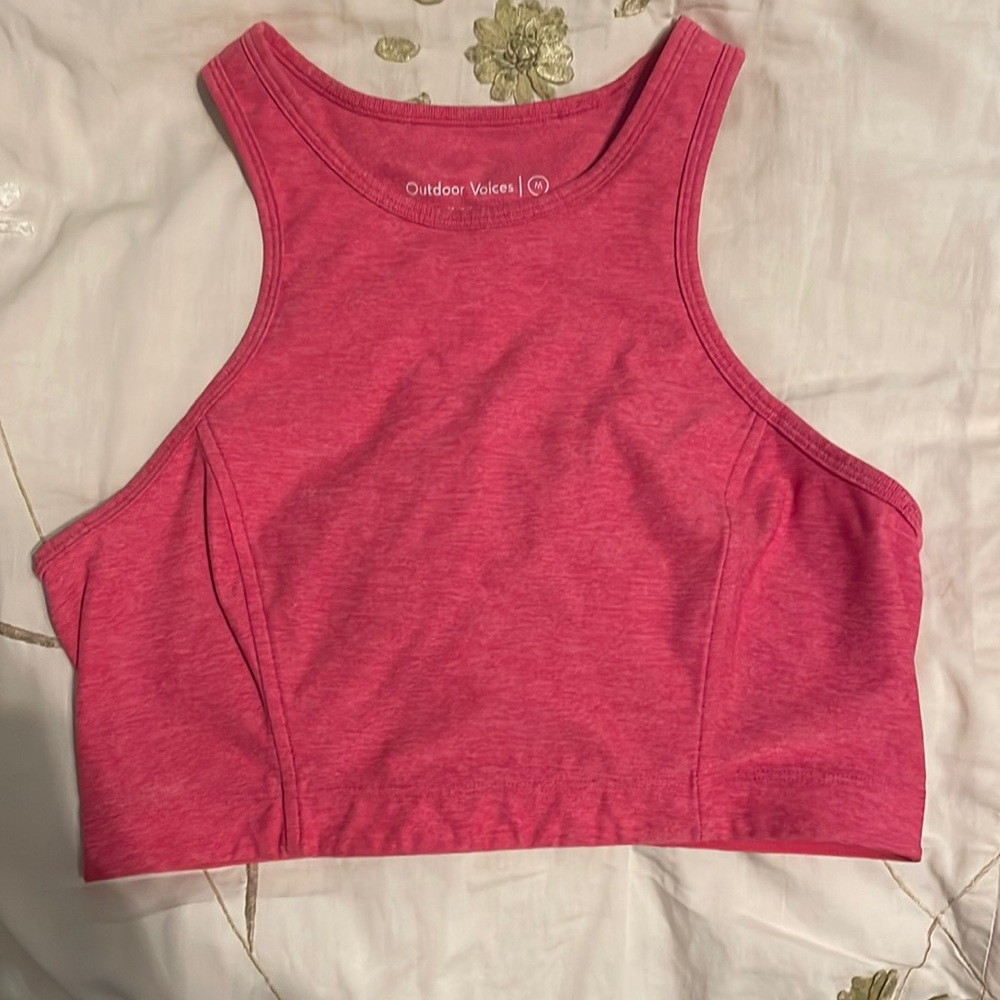 Outdoor Voices, Athena Crop, flamingo size M